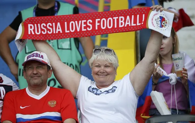 Football Soccer, Russia vs Wales, EURO 2016, Group B, Stadium de Toulouse, Toulouse, France on June 20, 2016. Russian fans before the match. (Photo by Sergio Perez/Reuters)