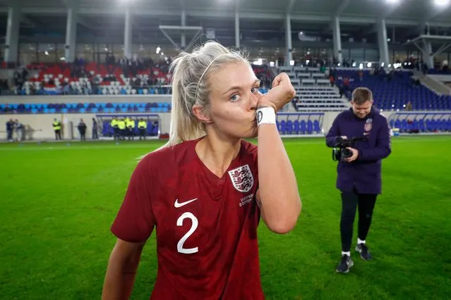 Rachel Daly of England looks on following the FIFA Women's World Cup 2023 Qualifier group D match between Luxembourg and England at the Luxembourg National Stadium on September 21, 2021 in Luxembourg, Luxembourg. (Photo by Lynne Cameron – The FA/The FA via Getty Images)