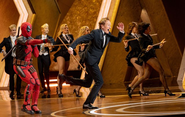 O'Brien performs a musical number that included a dancing Deadpool and a piano-playing Sandworm from “Dune: Part Two” at the 97th Academy Awards in Hollywood, Los Angeles, California, U.S., March 2, 2025. (Photo by Dana Pleasant/The Academy)