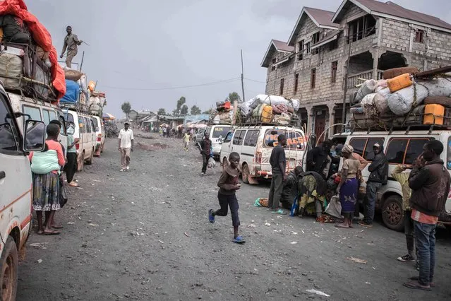 A general view of a street in Kitshanga, in eastern Democratic Republic of Congo, on December 10, 2022. (Photo by Guerchom Ndebo/AFP Photo)