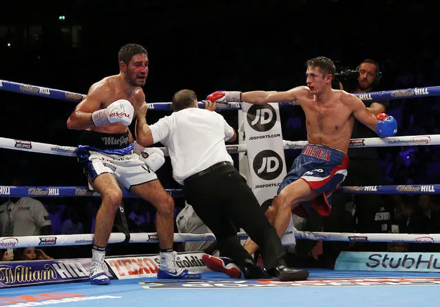 Boxing Britain, Hosea Burton vs Frank Buglioni British Light-Heavyweight Title, Manchester Arena on December 10, 2016. Frank Buglioni wins the fight against Hosea Burton as the referee steps in to stop the bout in the 12th round. (Photo by Andrew Couldridge/Reuters/Action Images/Livepic)
