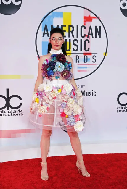 Qveen Herby arrives at the American Music Awards on Tuesday, October 9, 2018, at the Microsoft Theater in Los Angeles. (Photo by Mike Blake/Reuters)