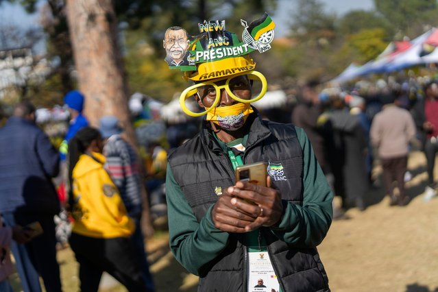 South Africans gather ahead of the inauguration of South Africa's Cyril Ramaphosa as President at the Union Buildings South Lawn in Tshwane, South Africa, Wednesday, June 19, 2024. (Photo by Jerome Delay/AP Photo)