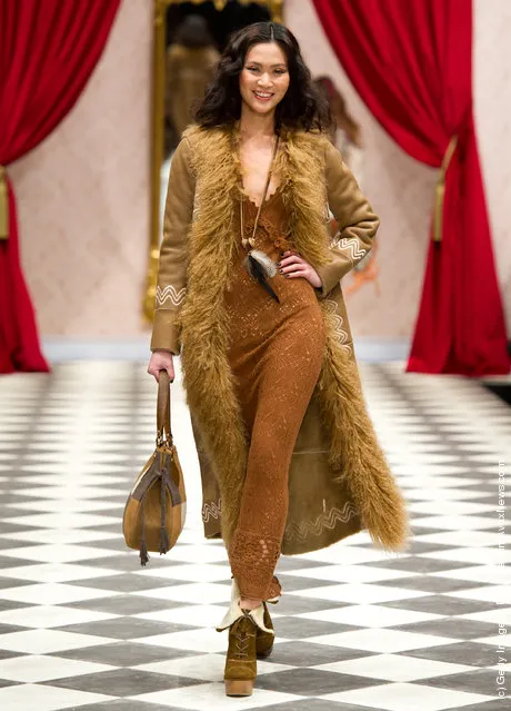 A model walks down the runway during the Odd Molly Autumn/Winter 2012 Fashion Show at Berns