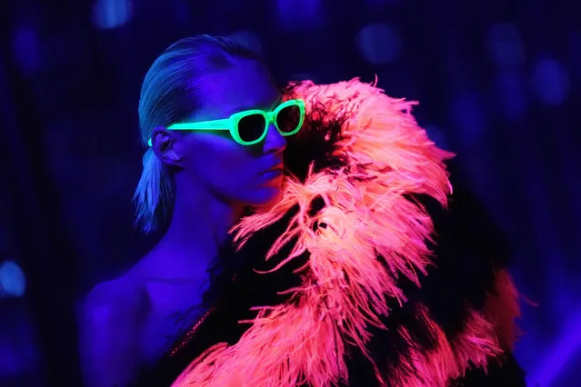 Model Anja Rubik walks the runway during the Saint Laurent show as part of the Paris Fashion Week Womenswear Fall/Winter 2019/2020 on February 26, 2019 in Paris, France. (Photo by Vittorio Zunino Celotto/Getty Images)