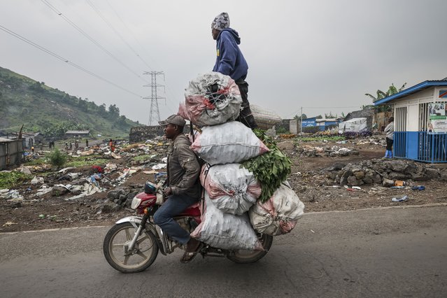 Locals transport charcoal to the market days after most businesses closed down due to conflicts on the outskirts of Goma, Democratic Republic of the Congo, 04 February 2025. Over 900 people were killed and around 2,800 injured in the last two weeks in the eastern city of Goma of the DRC amid fighting between the M23 (March 23 Movement) rebel group and the government forces, the World Health Organization said on 03 February. The M23 (March 23 Movement) took control of Goma city, the capital of the North Kivu Province, days after claiming to have captured most of it after launching a large-scale offensive in the east of the DR Congo, which the DR Congo and the UN accuse Rwanda of backing. (Photo by EPA/EFE/Stringer)