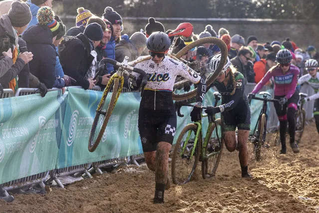 UCI Cyclocross World Cup at the Sport Ireland Campus, Dublin on December 11, 2022. Women Elite Race. USA Taylor Kuyk-White. (Photo by Tom Honan for The Irish Times)
