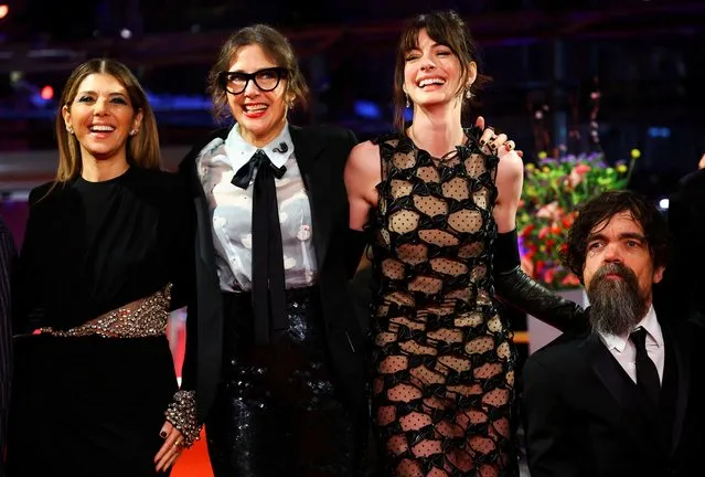Cast members of “She Came to Me” Peter Dinklage, Marisa Tomei, Anne Hathaway and Director Rebecca Miller attend the opening gala of the 73rd Berlinale International Film Festival in Berlin, Germany on February 16, 2023. (Photo by Fabrizio Bensch/Reuters)