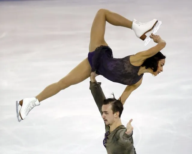 Russia's Ksenia Stolbova and Fedor Klimov perform during the Ice Pairs free skating at the ISU Grand Prix of Figure Skating final in Barcelona December 13, 2014. (Photo by Albert Gea/Reuters)