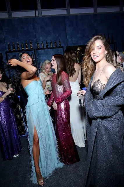 (L-R) Eiza González Rivera, American actress Zoey Deutch and  American actress and singer Hailee Steinfeld attend the 2023 Vanity Fair Oscar Party Hosted By Radhika Jones at Wallis Annenberg Center for the Performing Arts on March 12, 2023 in Beverly Hills, California. (Photo by Stefanie Keenan/VF23/WireImage for Vanity Fair)