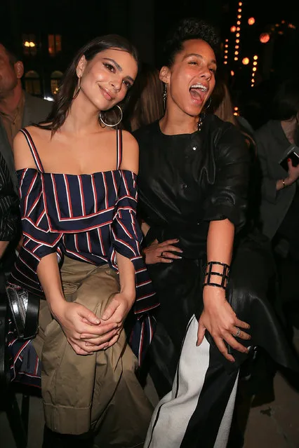 Emily Ratajkowski and Alicia Keys attends the Isabel Marant show as part of the Paris Fashion Week Womenswear Fall/Winter 2017/2018 on March 2, 2017 in Paris, France. (Photo by Pierre Suu/Getty Images)