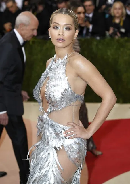 Singer Rita Ora arrives at the Metropolitan Museum of Art Costume Institute Gala (Met Gala) to celebrate the opening of “Manus x Machina: Fashion in an Age of Technology” in the Manhattan borough of New York, May 2, 2016. (Photo by Eduardo Munoz/Reuters)