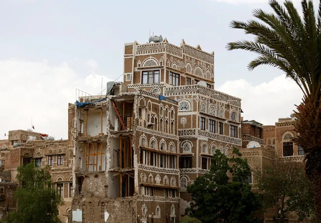 Damage is seen in a house allegedly caused by a Saudi-led air strike in the Old City of Sanaa, Yemen, July 11, 2016. (Photo by Khaled Abdullah/Reuters)