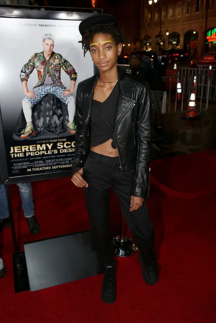 Willow Smith attends the World Premiere of JEREMY SCOTT: THE PEOPLE'S DESIGNER, presented by The Vladar Company and Quintessentially at the TCL Chinese Theatre on Tuesday, September 8, 2015, in Hollywood, Calif. (Photo by Matt Sayles/Invision for The Vladar Company/AP Images)