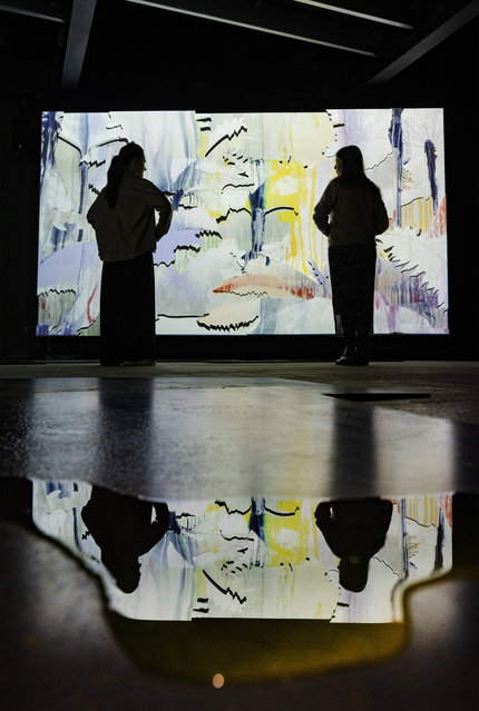 Artist Noemie Goudal on November 13, 2025 unveils her new immersive installation The Story of Fixity, commissioned by Artangel, exploring water's transformative role in shaping our planet, available to the public from tomorrow until December 21 at Borough Yards, London. (Photo by Matt Alexander/PA Media Assignments)