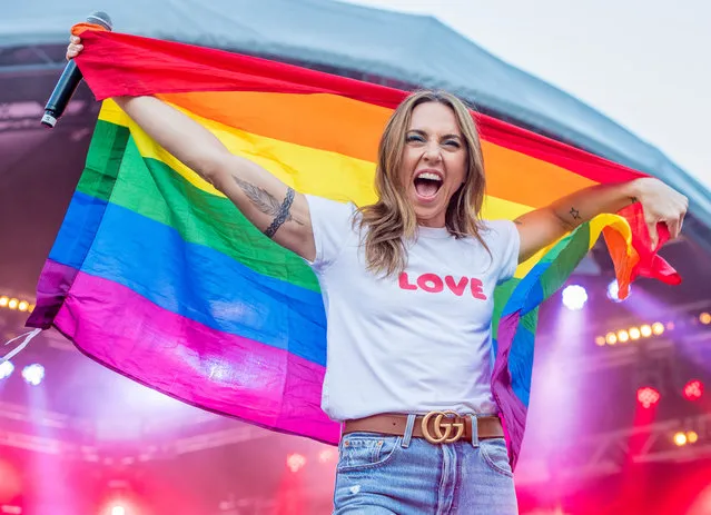 Former Spice Girl Melanie Chisholm (Mel C) performs at the closing party for the last day of Gay Pride 2018 on the Damsquare in Amsterdam, Netherlands on August 5, 2018. (Photo by Splash News and Pictures)