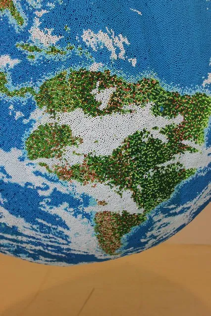 Giant Globe Made From Matches By Andy Yoder