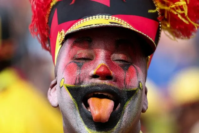 A participant performs during the Cape Town Minstrel Carnival, known in Afrikaans as the “Tweede Nuwejaar” (Second New Year), in Cape Town, South Africa on January 2, 2024. (Photo by Esa Alexander/Reuters)