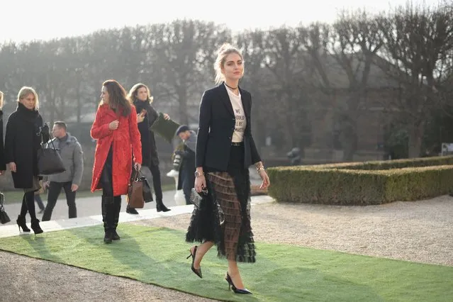 Chiara Ferragni attends the Christian Dior Haute Couture Spring Summer 2017 show as part of Paris Fashion Week at Musee Rodin on January 23, 2017 in Paris, France. (Photo by Vanni Bassetti/Getty Images)