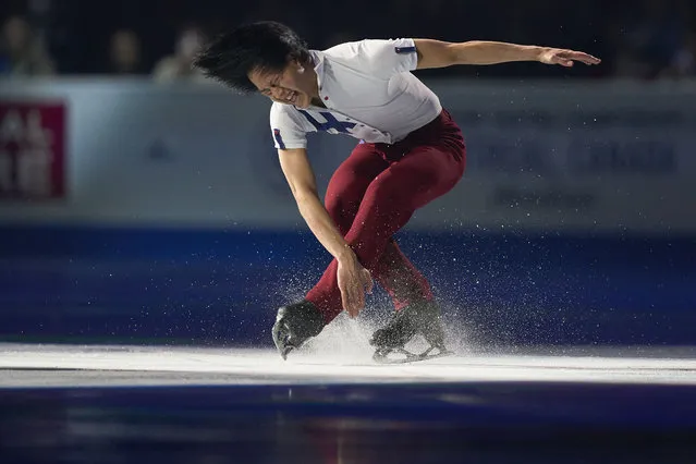 Adam Siao Him Fa of France performs during the Exhibition Gala at the ISU World Figure Skating Championships 2024 in Montreal on March 24, 2024. (Photo by Geoff Robins/AFP Photo)