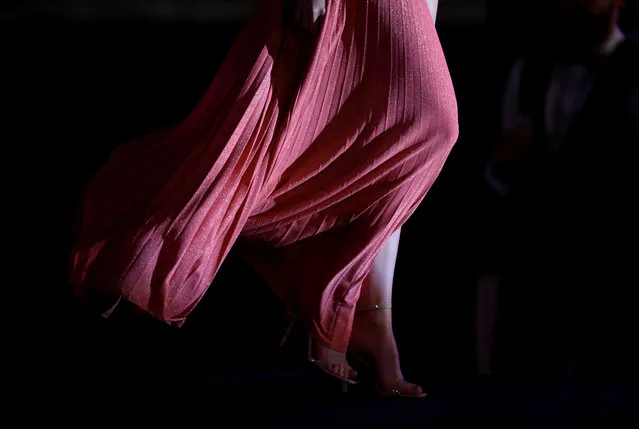 A model presents a creation by Elisabetta Franchi during the Malta Fashion Awards, the climax of Malta Fashion Week, in Valletta, Malta on May 31, 2019. (Photo by Darrin Zammit Lupi/Reuters)