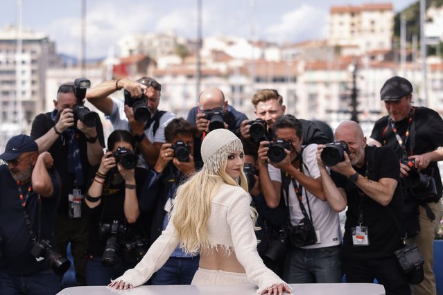 American actress Anya Taylor-Joy poses for photographers at the photo call for the film “Furiosa: A Mad Max Saga” at the 77th international film festival, Cannes, southern France, Thursday, May 16, 2024. (Photo by Vianney Le Caer/Invision/AP Photo)