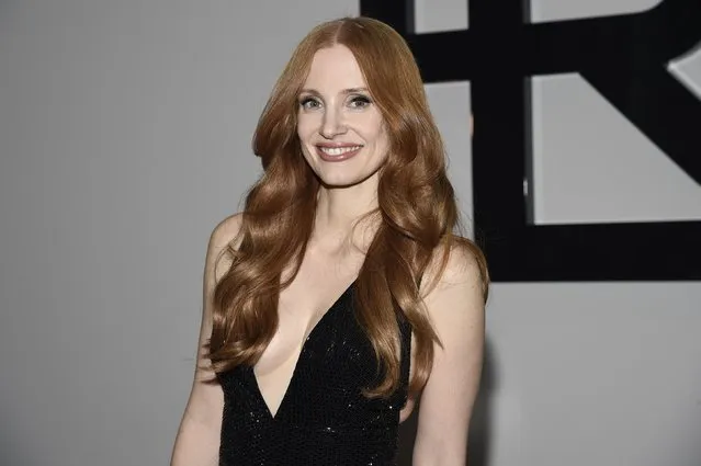 Actress Jessica Chastain attends the Ralph Lauren Fall/Winter 2022 fashion show at the Museum of Modern Art on Tuesday, March 22, 2022, in New York. (Photo by Evan Agostini/Invision/AP Photo)