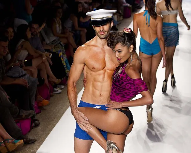 Models wear swimwear from the Nicolita collection. (J. Pat Carter/Associated Press)