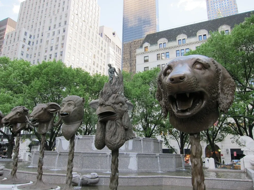 Circle of Friends-Zodiac Heads in Central Park
