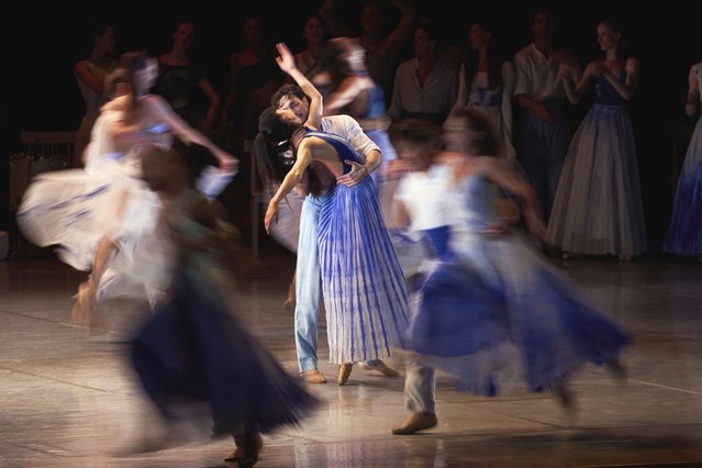 Members of Les Ballets de Monte-Carlo company perform during the opening of “Core meu” at the National Theater, in Havana, Friday, May 16, 2025. Princess Caroline of Monaco, president of the company established in 1985 in honor of her mother, Princess Grace, accompanied the dancers to Havana. (Photo by Ramon Espinosa/AP Photo)