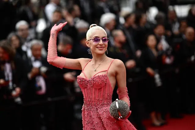 British singer Lana Scolaro arrives for the screening of the film “Killers of the Flower Moon” during the 76th edition of the Cannes Film Festival in Cannes, southern France, on May 20, 2023. (Photo by Loic Venance/AFP Photo)