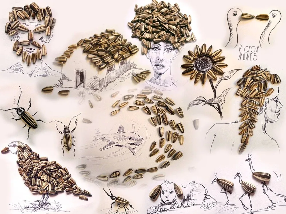 Food in Faces by Victor Nunes