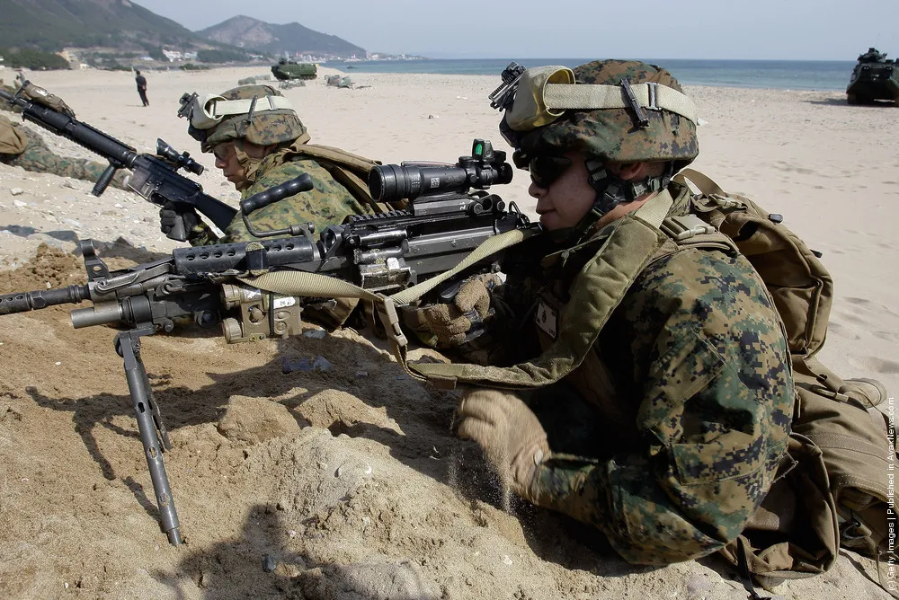 South Korea And U.S. Marines Conduct Landing Exercise