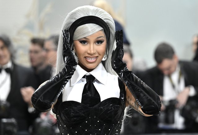 American rapper Cardi B attends The Metropolitan Museum of Art's Costume Institute benefit gala celebrating the opening of the “Karl Lagerfeld: A Line of Beauty” exhibition on Monday, May 1, 2023, in New York. (Photo by Evan Agostini/Invision/AP Photo)