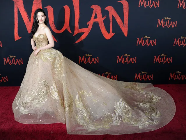 Yifei Liu arrives for the Premiere of Disney's “Mulan”  held at Dolby Theatre on March 9, 2020 in Hollywood, California.  (Photo by Albert L. Ortega/Getty Images)