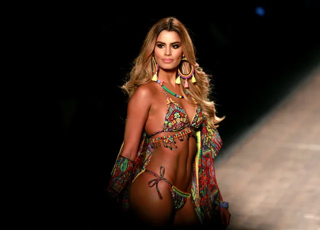 Colombian model Ariadna Gutierrez, presents creations by Colombian brand Agua Bendita during Colombiamoda fashion event in Medellin, Colombia, July 28, 2016. (Photo by John Vizcaino/Reuters)