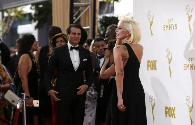 Singer Lady Gaga arrives at the 67th Primetime Emmy Awards in Los Angeles, California September 20, 2015. (Photo by Mario Anzuoni/Reuters)