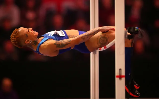 Inika McPherson of the U.S. in action during the iwomen' s high jump final at the 2018 IAAF World Indoor Athletics Championships at the Arena in Birmingham on March 1, 2018. (Photo by Hannah McKay/Reuters)