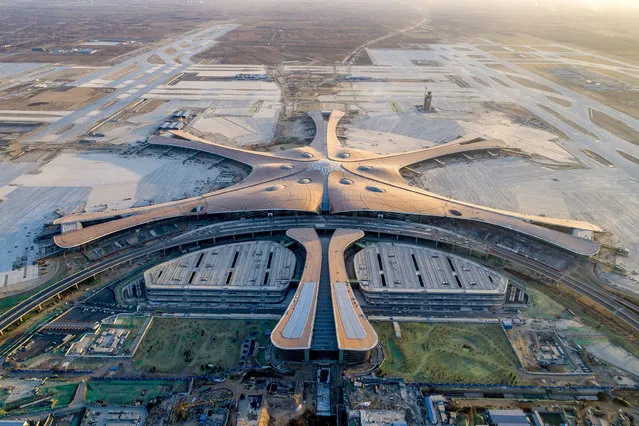 Beijing Daxing airport under construction in Beijing, China on January 5, 2019. (Photo by Sipa Asia/Rex Features/Shutterstock)