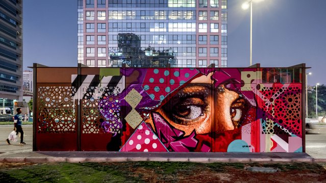 VB Photo Project: Abu Dhabi Street Art and Bus Stop Art on November 2, 2024. Artist: Ramy Elzaghawy. Location: Madinat Zayed Shopping Centre. (Photo by Victor Besa/The National)