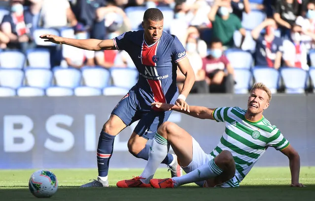 Kylian Mbappé of PSG during the friendly soccer match between Paris Saint-Germain (PSG) and Celtic Glasgow held at the Parc des Princes stadium in Paris, France on 21 July 2020. (Photo by VS Press/SIPA Press)