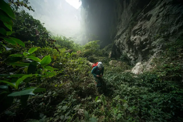 Caving expedition in China, Guangxi province. (Photo by Francois-Xavier De Ruydts/Caters News)