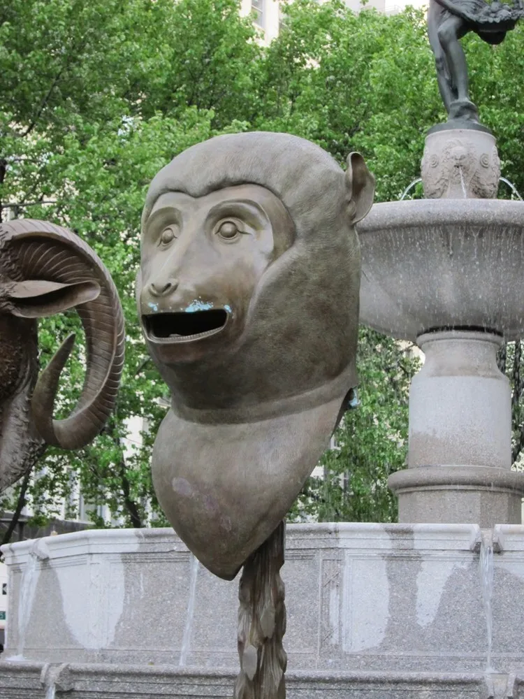 Circle of Friends-Zodiac Heads in Central Park