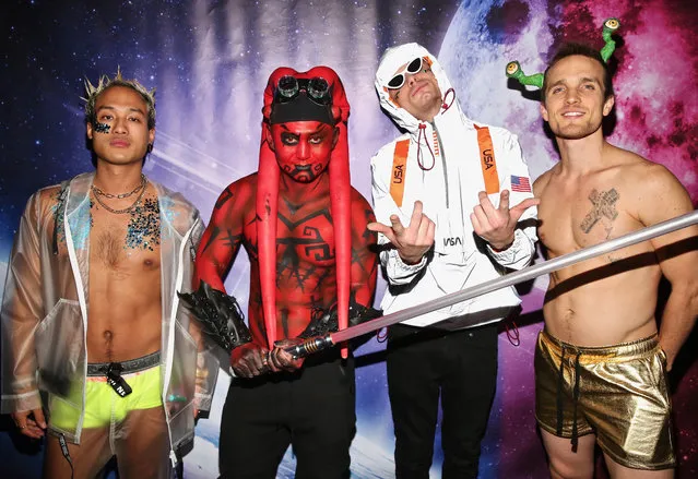 (L-R) Jesse Montana , Kyle Chan, James Kennedy and Anthony F. attend Kyle Chan's “Star Wars vs. s*xy Aliens” Birthday Party at Sofitel Hotel on February 19, 2019 in Los Angeles, California. (Photo by Robin L Marshall/Getty Images)