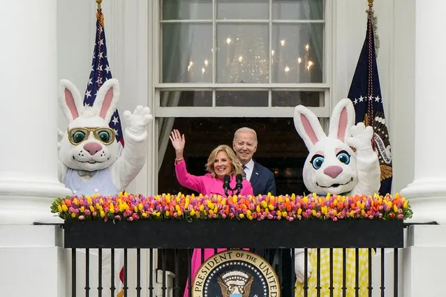 U.S. President Joe Biden and first lady Jill Biden attend the annual Easter Egg Roll on the South Lawn of the White House, on April 1, 2024. (Photo by Elizabeth Frantz/Reuters)