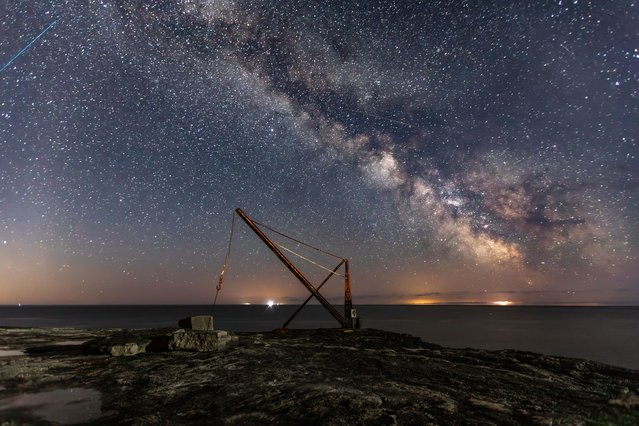 Photographer captures stunning display of stars to celebrate Star Wars Day. Daniel Sands headed to Portland Bill lighthouse, UK during the peak of the Eta Aquarid Meteor shower to photograph the stars for Star Wars day, today, May 4th. (Photo by South West News Service)