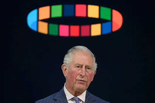 Britain's Prince Charles, Prince of Wales, delivers a speech at the World Economic Forum during the World Economic Forum (WEF) annual meeting in Davos, on January 22, 2020. (Photo by Fabrice Coffrini/AFP Photo)