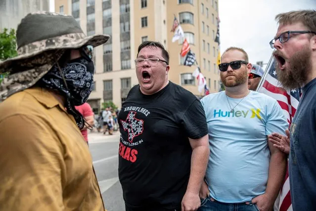 People protest against mandates to wear masks amid the coronavirus disease (COVID-19) outbreak in Austin, Texas, U.S., June 28, 2020. (Photo by Sergio Flores/Reuters)