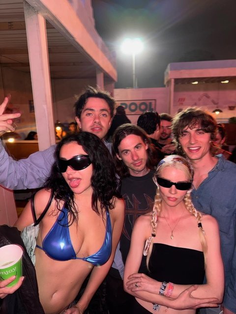 British singer and songwriter Charli XCX and actress Anya Taylor-Joy hang out at Glastonbury festival on June 29, 2025. (Photo by charlixcx/Instagram)