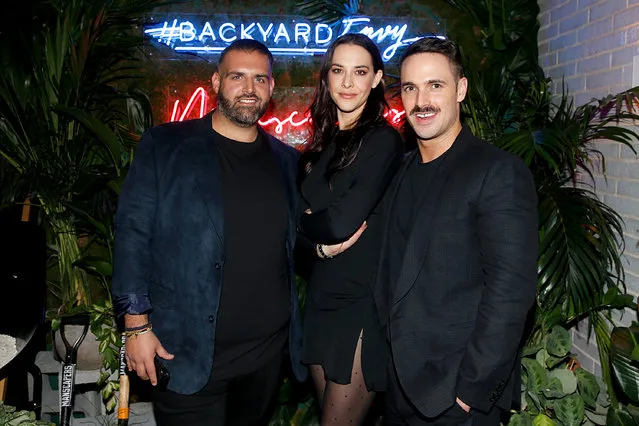 (L-R) James DeSantis, Melissa Brasier and Garrett Magee attend the “Backyard Envy” premiere at The Standard Hotel on January 17, 2019 in New York City. (Photo by Dominik Bindl/Getty Images)